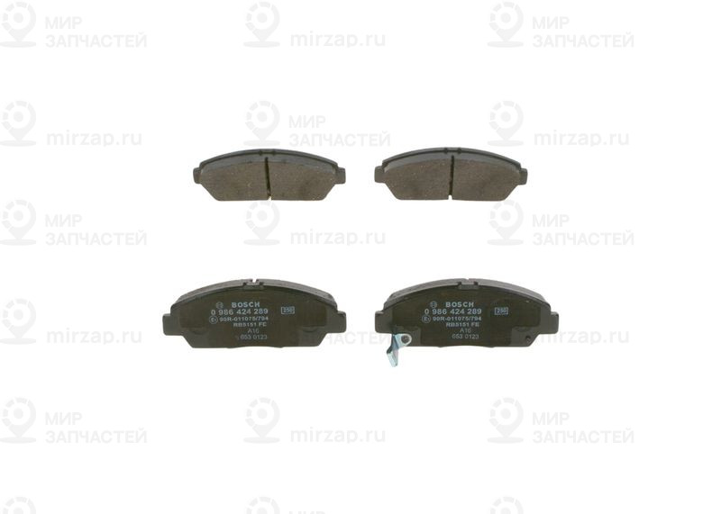 Комплект тормозных колодок, дисковый тормоз BOSCH 0986424289