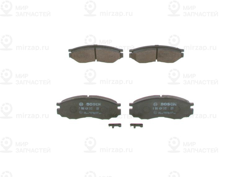 Комплект тормозных колодок, дисковый тормоз BOSCH 0986424572