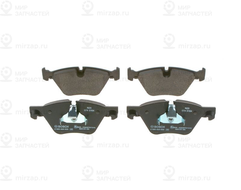 Комплект тормозных колодок, дисковый тормоз BOSCH 0986424620