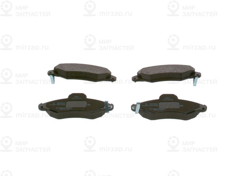 Комплект тормозных колодок, дисковый тормоз BOSCH 0986424644