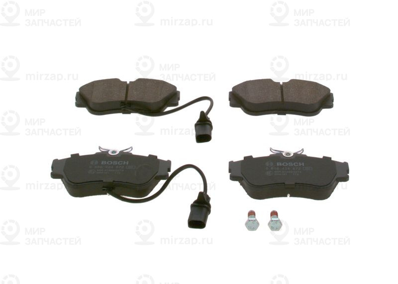 Комплект тормозных колодок, дисковый тормоз BOSCH 0986424672