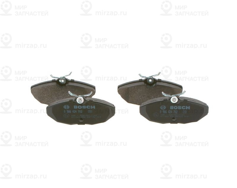 Комплект тормозных колодок, дисковый тормоз BOSCH 0986424702