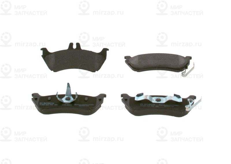 Комплект тормозных колодок, дисковый тормоз BOSCH 0986424708