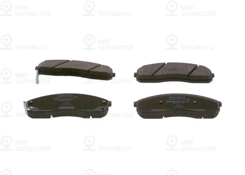 Комплект тормозных колодок, дисковый тормоз BOSCH 0986424714