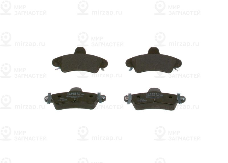 Комплект тормозных колодок, дисковый тормоз BOSCH 0986424744