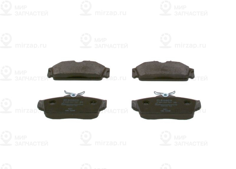Комплект тормозных колодок, дисковый тормоз BOSCH 0986424781