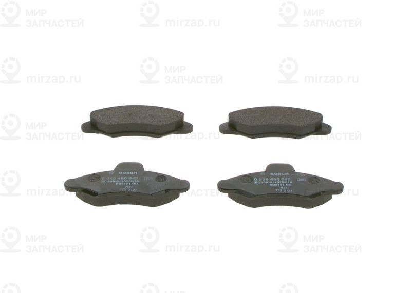 Комплект тормозных колодок, дисковый тормоз BOSCH 0986460949