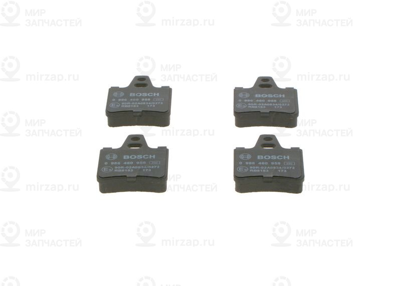Комплект тормозных колодок, дисковый тормоз BOSCH 0986460958