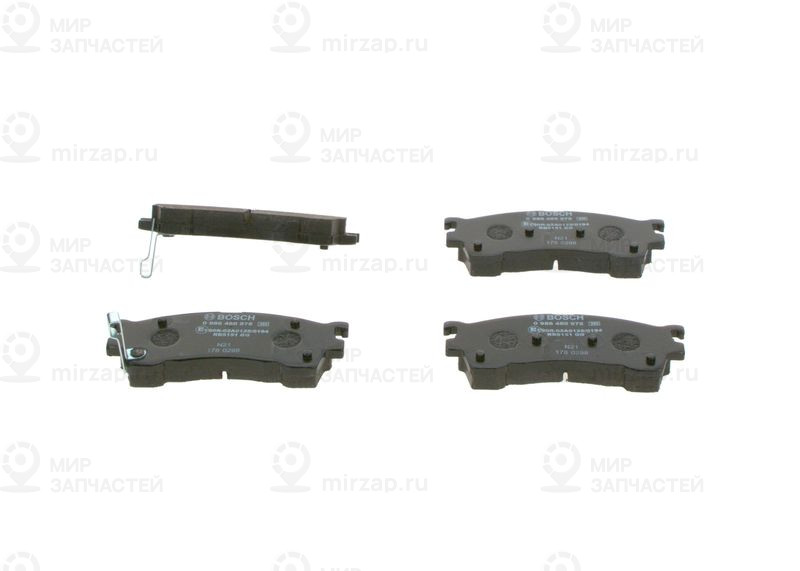 Комплект тормозных колодок, дисковый тормоз BOSCH 0986460975