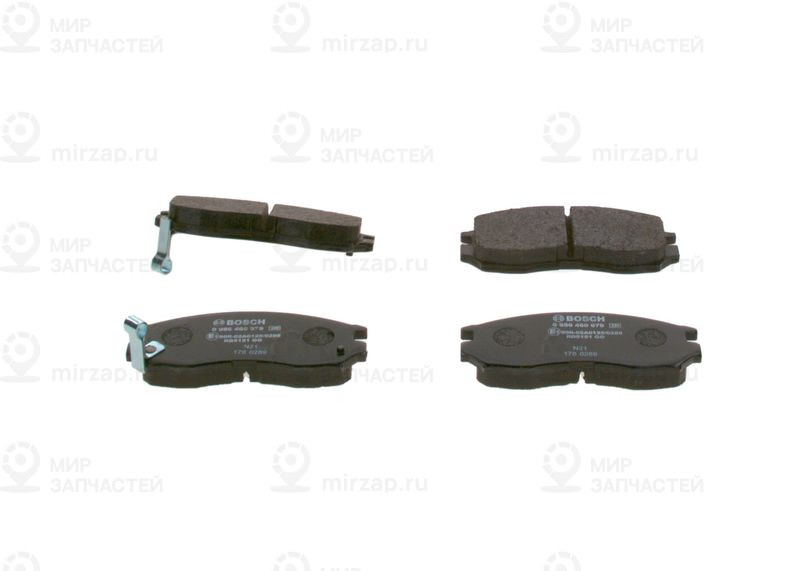Комплект тормозных колодок, дисковый тормоз BOSCH 0986460979