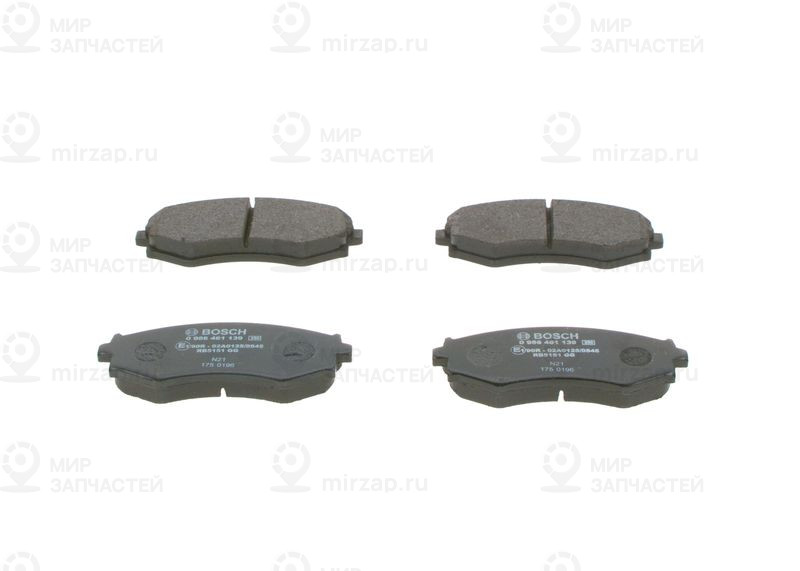 Комплект тормозных колодок, дисковый тормоз BOSCH 0986461139