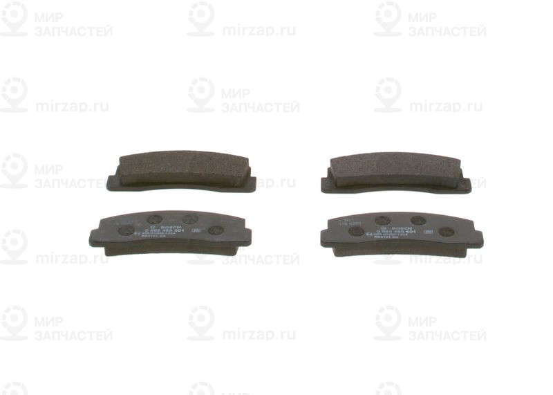 Комплект тормозных колодок, дисковый тормоз BOSCH 0986466601
