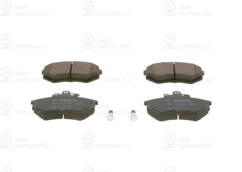 Комплект тормозных колодок, дисковый тормоз BOSCH 0986466700