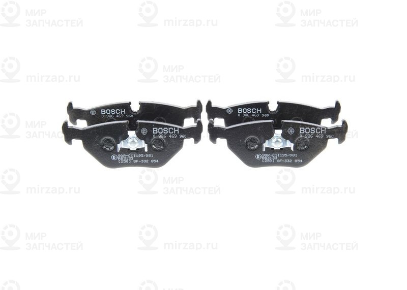 Комплект тормозных колодок, дисковый тормоз BOSCH 0986469960