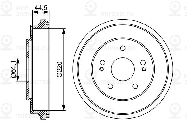 Тормозной барабан BOSCH 0986477147
