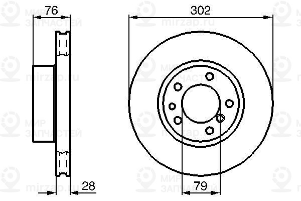 Тормозной диск BOSCH 0986478317