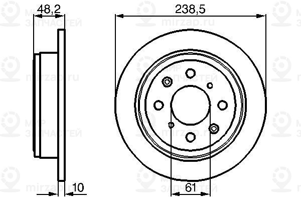 Тормозной диск BOSCH 0986478350