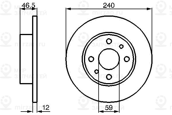Тормозной диск BOSCH 0986478353