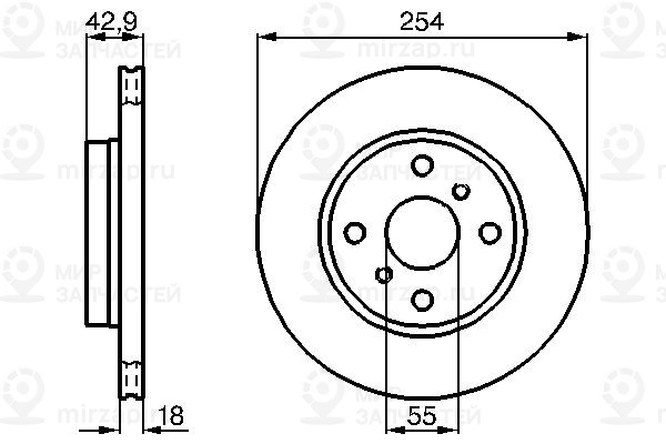 Тормозной диск BOSCH 0986478585