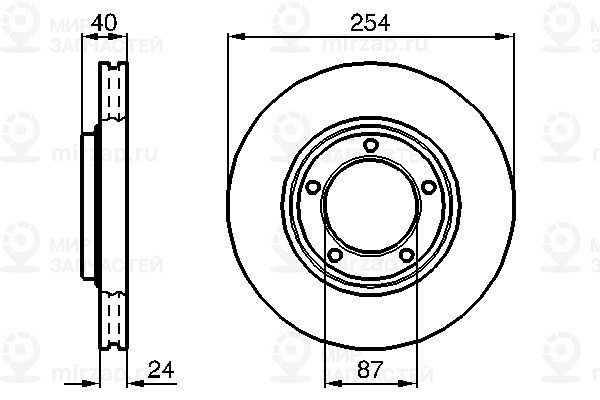 Тормозной диск BOSCH 0986478663