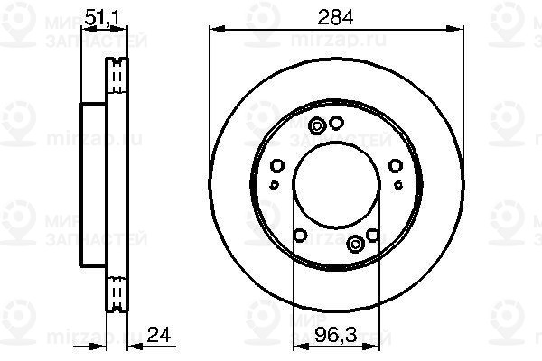 Тормозной диск BOSCH 0986479020