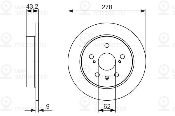 Тормозной диск BOSCH 0986479047