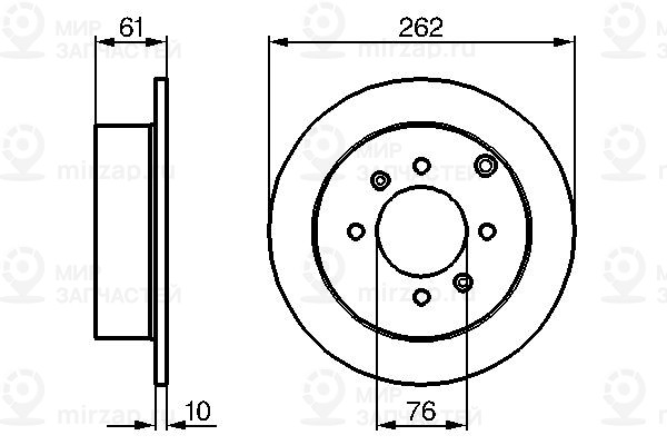 Тормозной диск BOSCH 0986479125