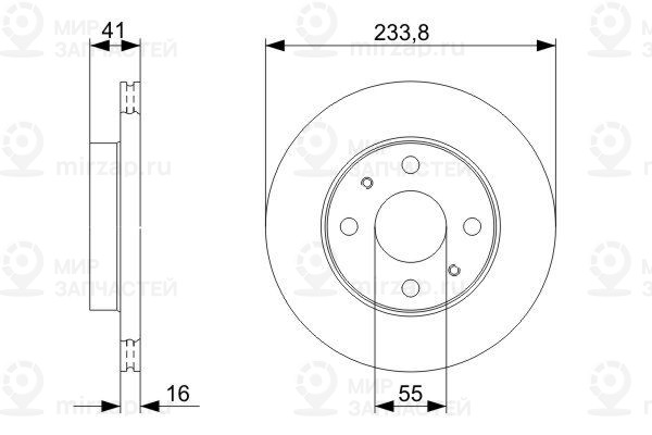 Тормозной диск BOSCH 0986479352