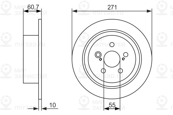 Тормозной диск BOSCH 0986479613