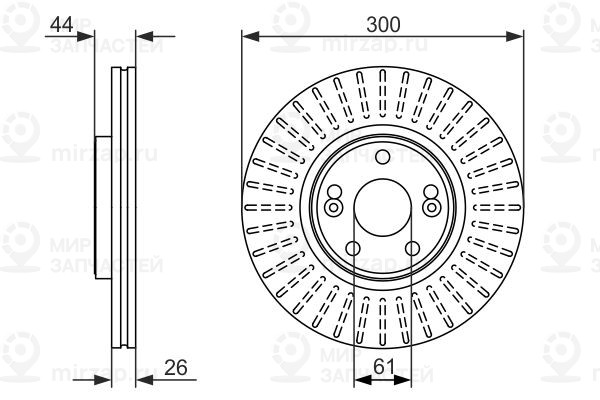 Тормозной диск BOSCH 0986479668
