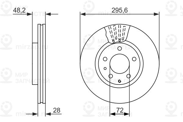 Тормозной диск BOSCH 0986479758