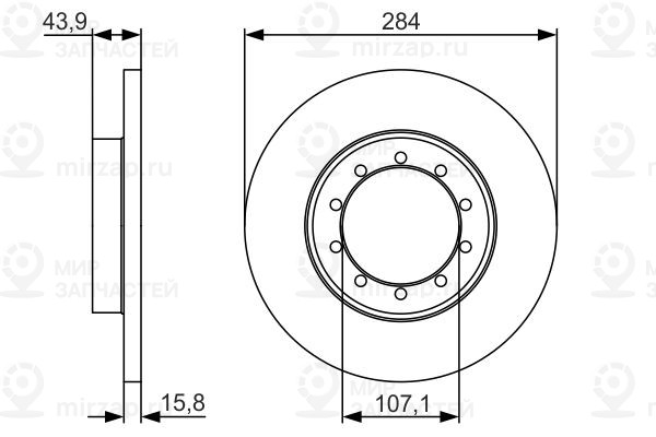 Тормозной диск BOSCH 0986479A34