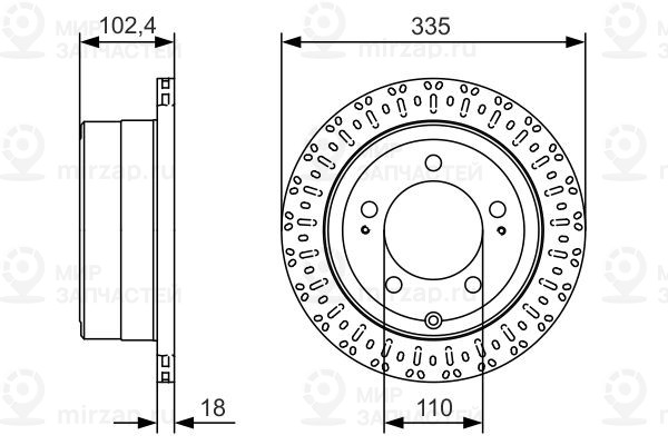Тормозной диск BOSCH 0986479A61