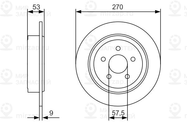 Тормозной диск BOSCH 0986479A79