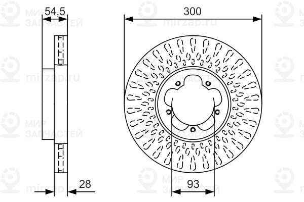 Тормозной диск BOSCH 0986479B11