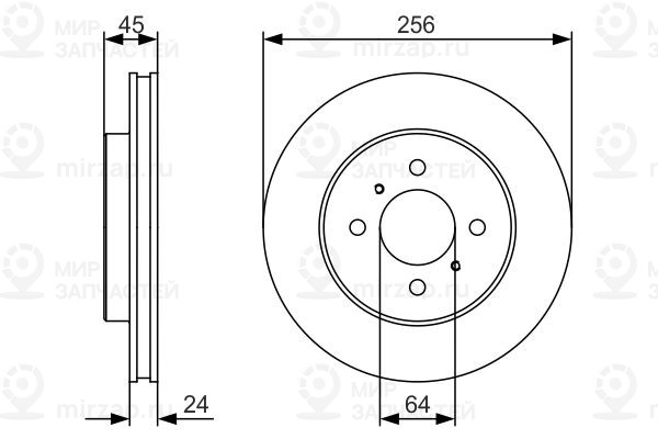 Тормозной диск BOSCH 0986479R18