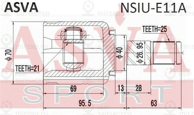 Запчасть ASVA NSIUE11A