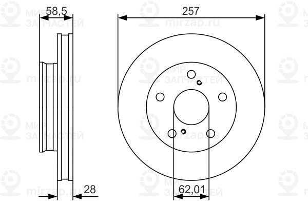 Тормозной диск BOSCH 0986479R53