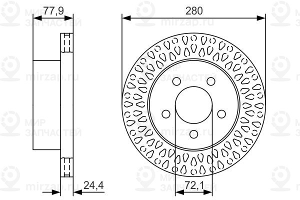 Тормозной диск BOSCH 0986479U00