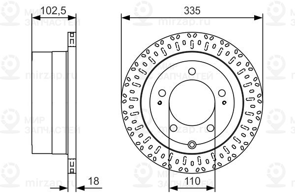 Тормозной диск BOSCH 0986479U32