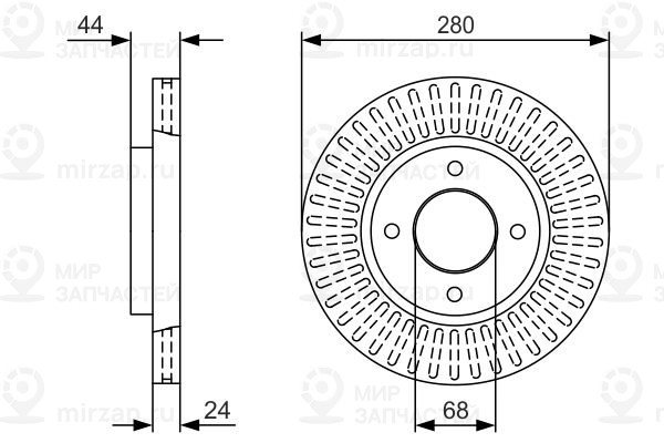 Тормозной диск BOSCH 0986479U62