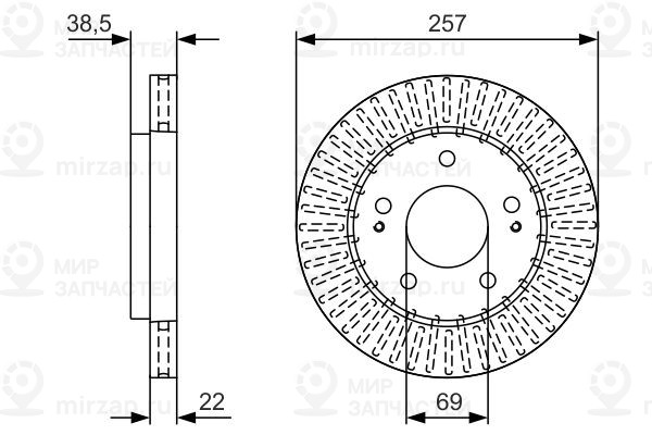 Тормозной диск BOSCH 0986479U71