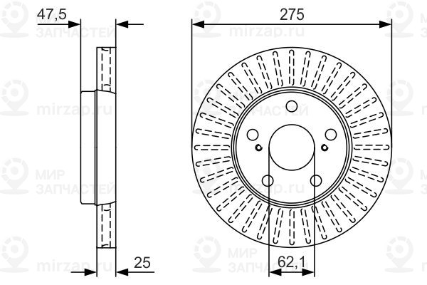 Тормозной диск BOSCH 0986479U79
