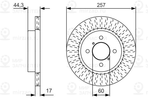 Тормозной диск BOSCH 0986479U93