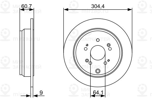 Тормозной диск BOSCH 0986479V84