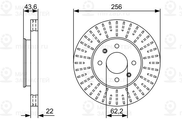 Тормозной диск BOSCH 0986479V96
