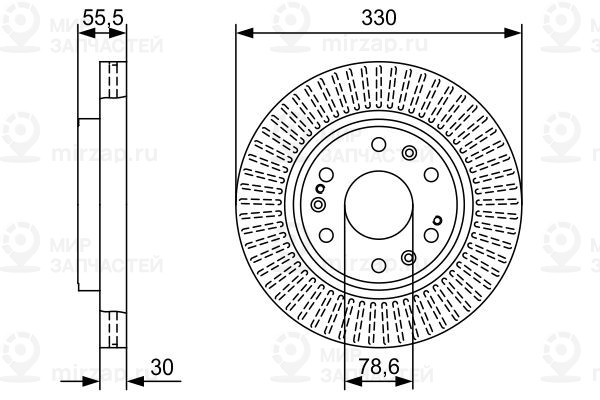 Тормозной диск BOSCH 0986479W30