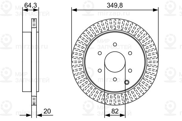 Тормозной диск BOSCH 0986479W46