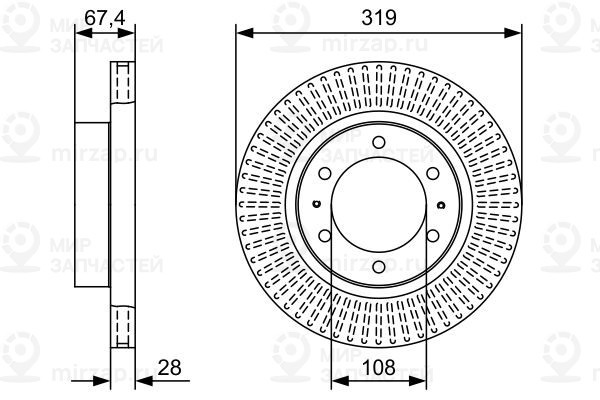 Тормозной диск BOSCH 0986479W47