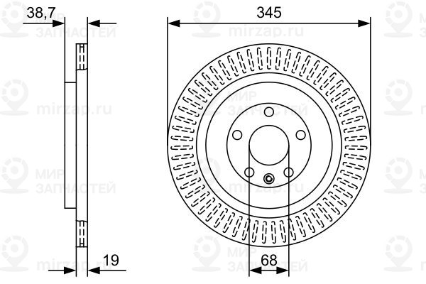 Тормозной диск BOSCH 0986479W54